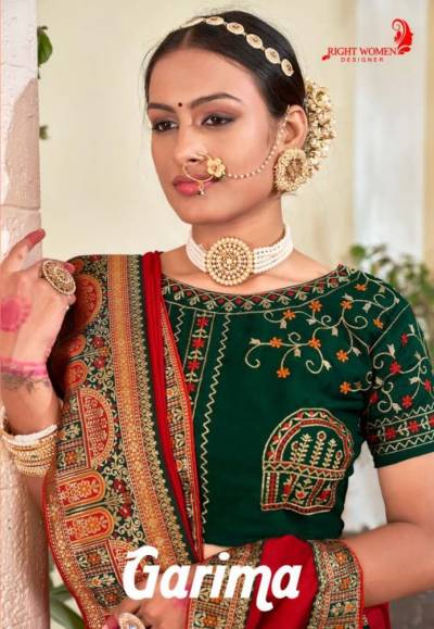 Garima By Right Women Designer Vichitra Silk Saree Collection